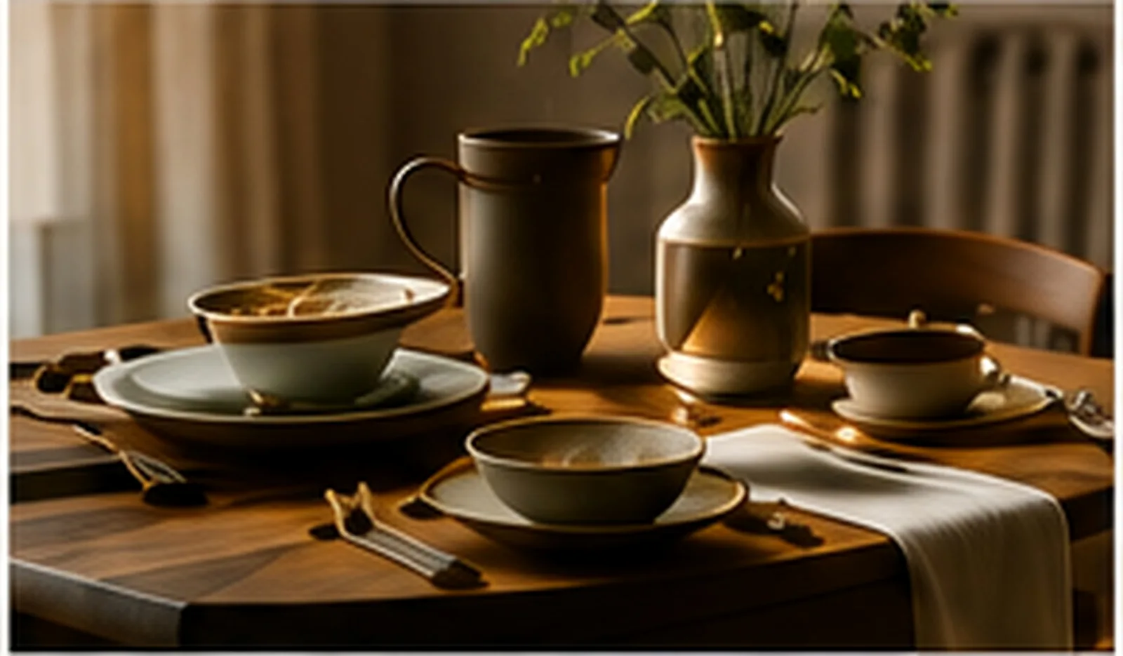 A table prepared for conversation