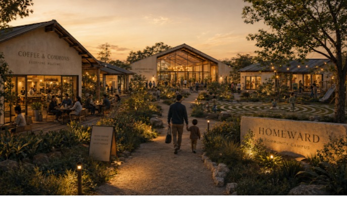 Concept rendering of a future Homeward community campus
